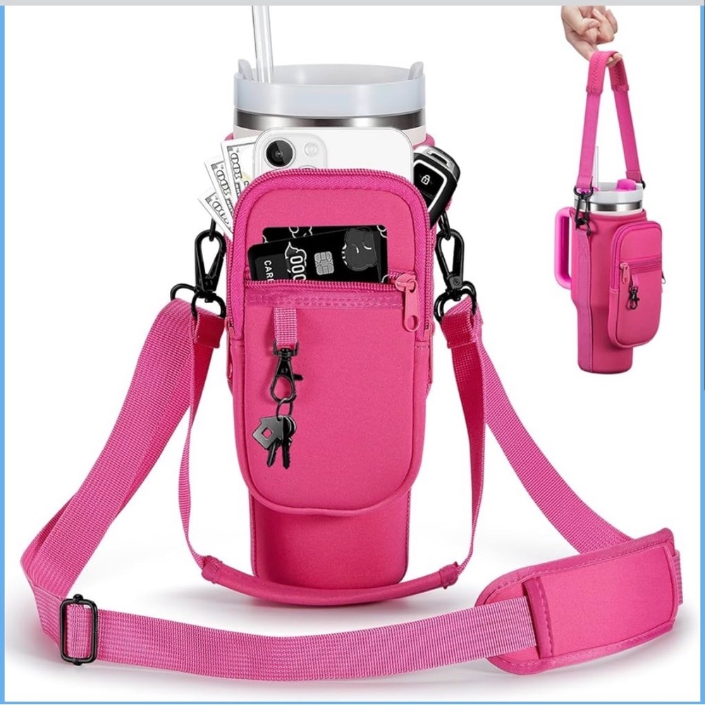 Crossbody Bottle Holder and organizer for 30oz. Cups (cup not included)